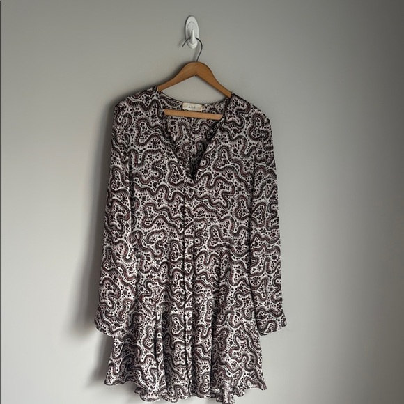 A.L.C. Multicolor Randi Floral Silk Calico Prairie Paisley Mini Dress 10 - Picture 2 of 11